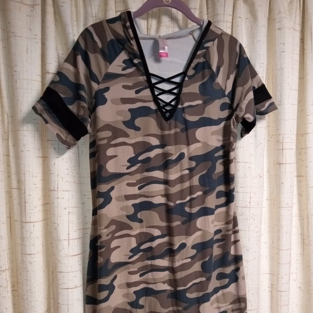 Hoodie Camo Dress